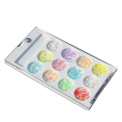 หินเล็บ Rhinestones L01 หลังเรียบ โทรศัพท์ตกแต่ง 3D หินกระจ่างสําหรับเครื่องมือการทําลาย 45g
