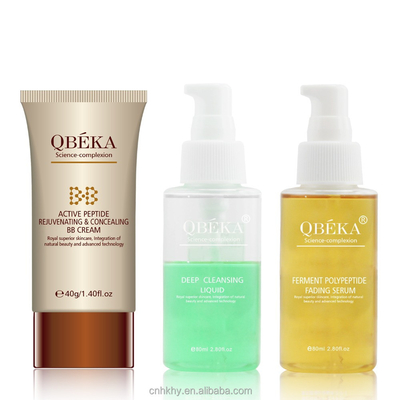QBEKA Ferment Polypeptide Fading Serum Bleaching Gold ชุดผิวหน้าสําหรับผลการยก