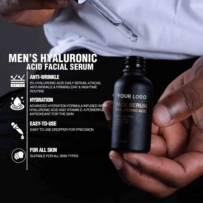 ผู้ชาย สนับสนุน ราคาตามสั่ง Hyaluronic Acid Face Serum สําหรับสุขภาพชาย 2