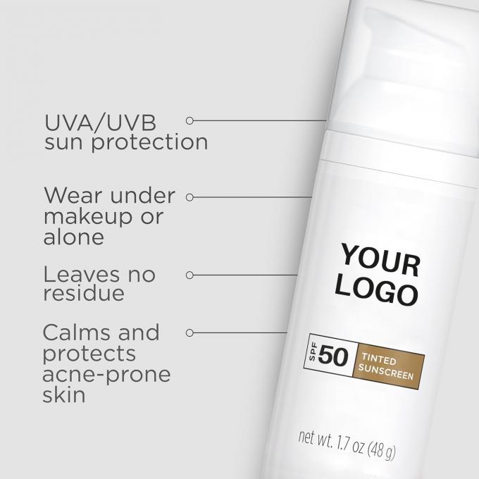 สนับสนุน เบลล์ส่วนตัว สีหน้า ครีมกันแดด SPF 50 ด้วยซิงค์โอไซด์ ไทเทเนียมไดออกไซด์ 1