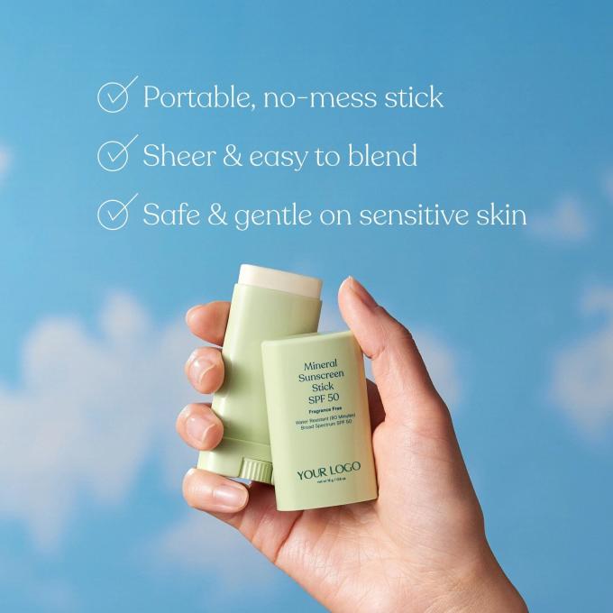 เบลล์ส่วนตัว สติกครีมกันแดดแร่ SPF 50 กันน้ํา UVA/UVB 1