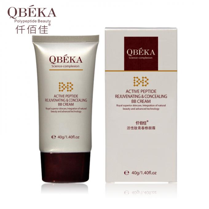 QBEKA Active Peptide บีบีครีมเยาว์และปิดผิวสําหรับผู้ใหญ่ ป้องกัน UV ซ่อมผิว 0