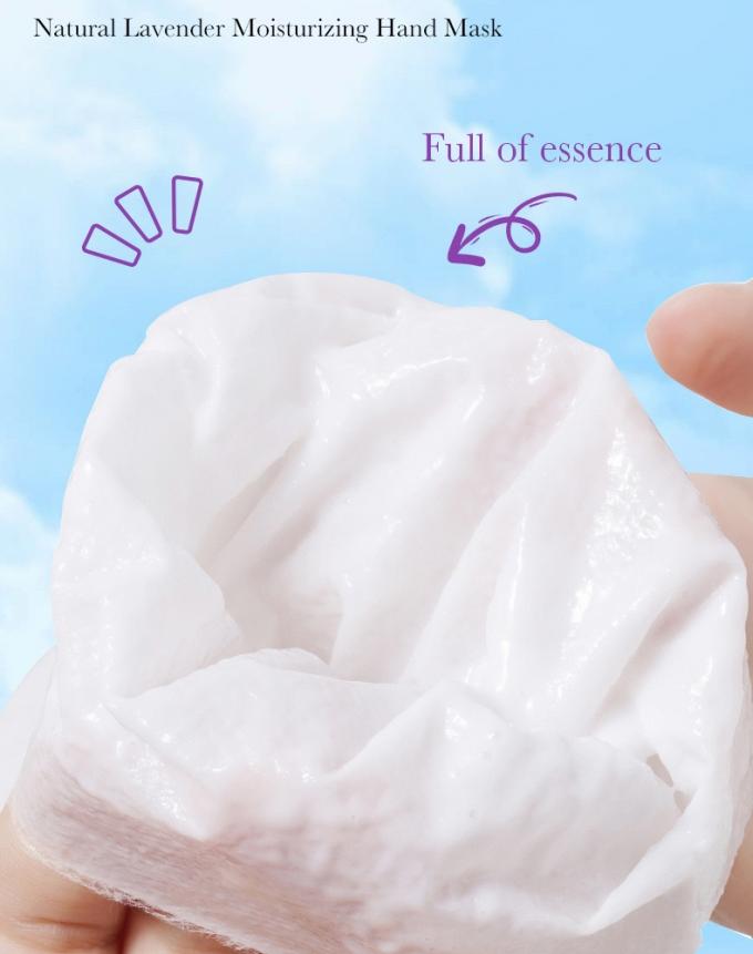 ขนาดปกติ หน้ากากมือลาเวนเดอร์ ผสมผิวและความชุ่มชื้น แบบแผ่นที่สามารถปรับแต่งได้ 4