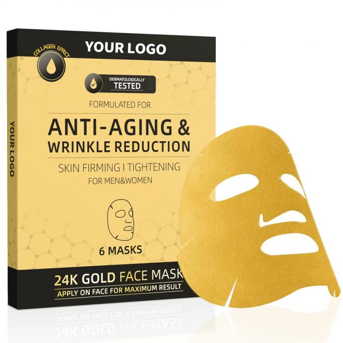 หน้ากากสีทอง 24K ของอินทรีย์ สําหรับบ้าน เจลที่ทําให้สบายใจ 0