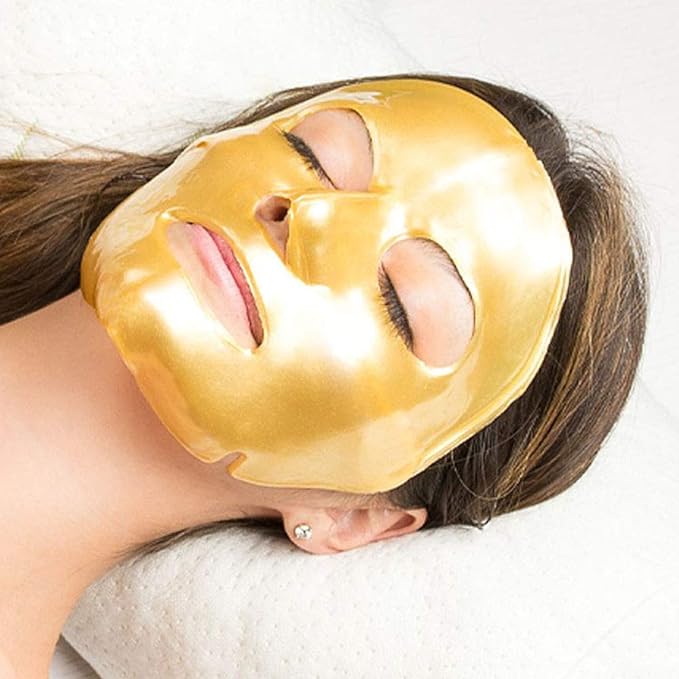 หน้ากากสีทอง 24K ของอินทรีย์ สําหรับบ้าน เจลที่ทําให้สบายใจ 3