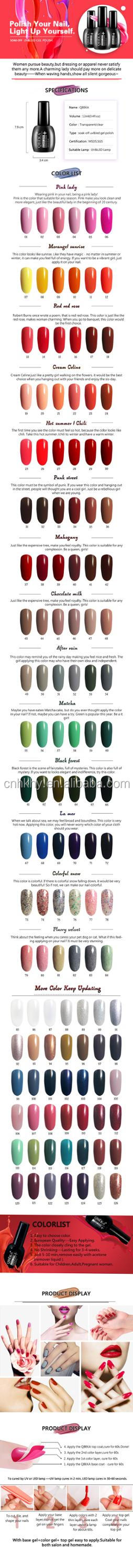 สียาวนานและสดใส สียาวหลายสี ยูวี เจลเล็บเล็บด้วยอะคริลเลต โคโพลิเมอร์ 1