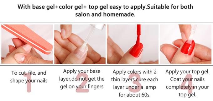 สียาวนานและสดใส สียาวหลายสี ยูวี เจลเล็บเล็บด้วยอะคริลเลต โคโพลิเมอร์ 6