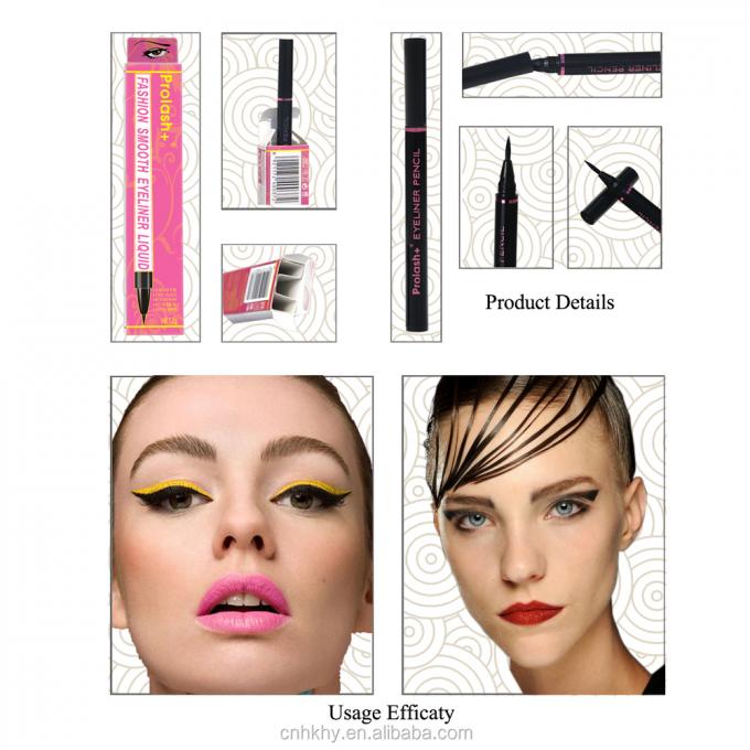 น้ํากันน้ํา Eyeliner ยาวนานปากกาเครื่องสําอางตา Ultra-fine Clip น้ําเหลว ทนต่อเหงื่อ 3