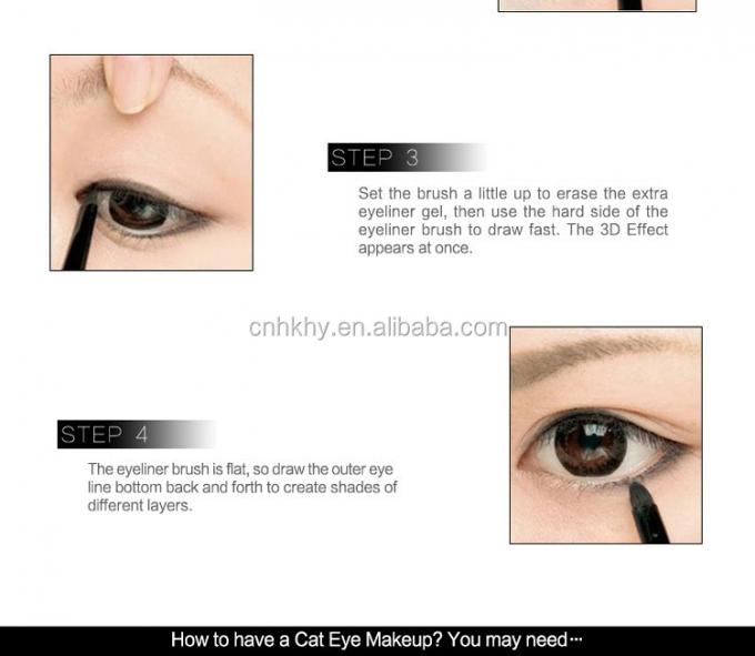 น้ํากันน้ํา Eyeliner ยาวนานปากกาเครื่องสําอางตา Ultra-fine Clip น้ําเหลว ทนต่อเหงื่อ 6