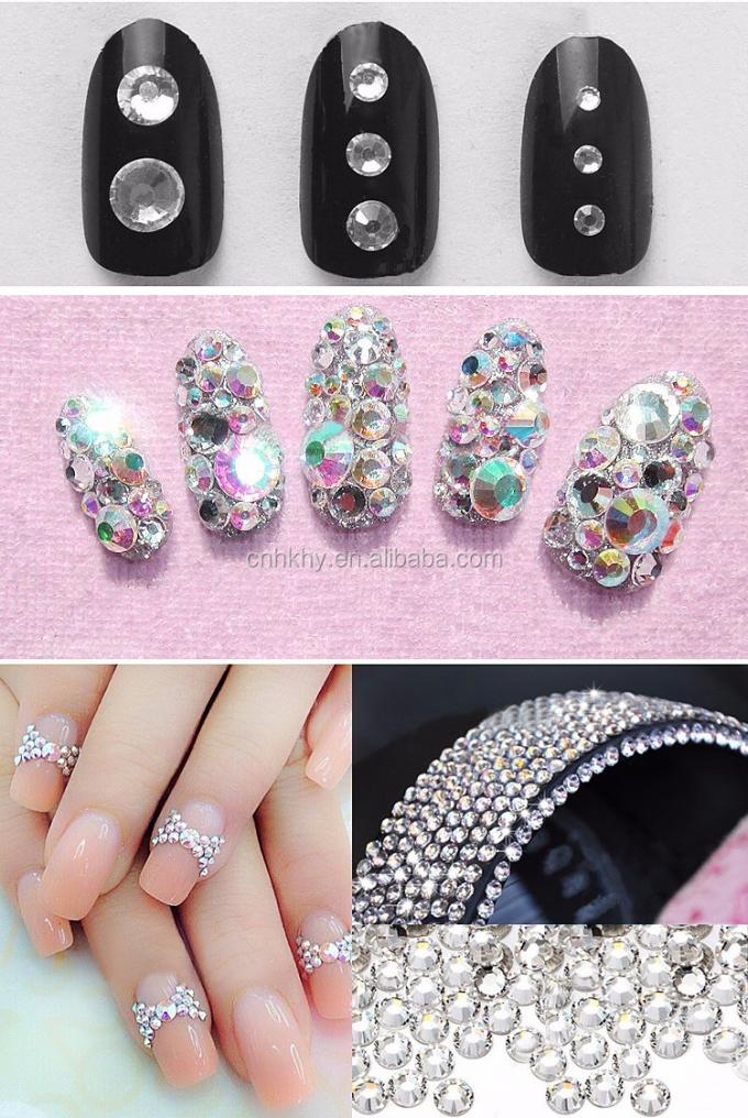 หินเล็บ Rhinestones L01 หลังเรียบ โทรศัพท์ตกแต่ง 3D หินกระจ่างสําหรับเครื่องมือการทําลาย 45g 4