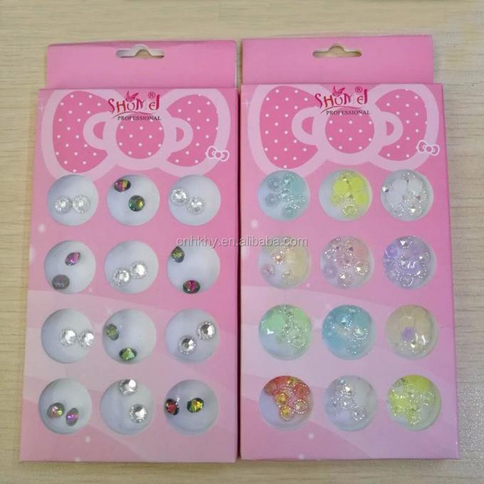หินเล็บ Rhinestones L01 หลังเรียบ โทรศัพท์ตกแต่ง 3D หินกระจ่างสําหรับเครื่องมือการทําลาย 45g 6