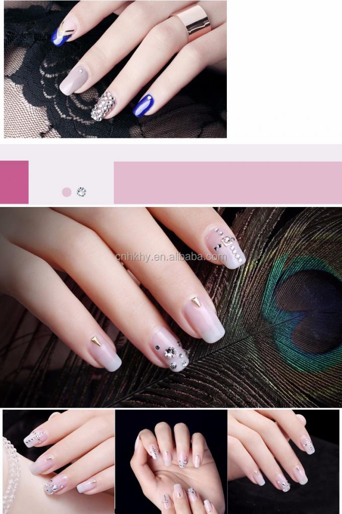 หินเล็บ Rhinestones L01 หลังเรียบ โทรศัพท์ตกแต่ง 3D หินกระจ่างสําหรับเครื่องมือการทําลาย 45g 9