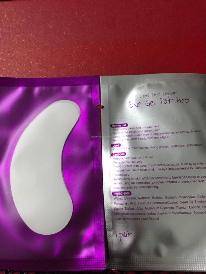 สีม่วง ใต้ตา Pads Lint ฟรี Hydrogel แพทช์ตาสําหรับการรักษาเยลตา 1