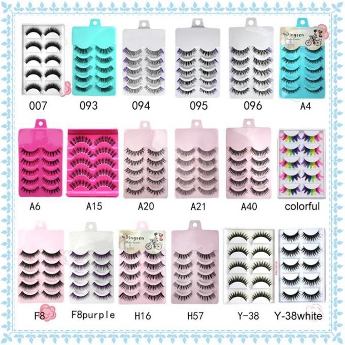 10-15 มิลลิเมตร ผ้าขนเท็จ 5 คู่ เสริมผมสีสังเคราะห์ 0