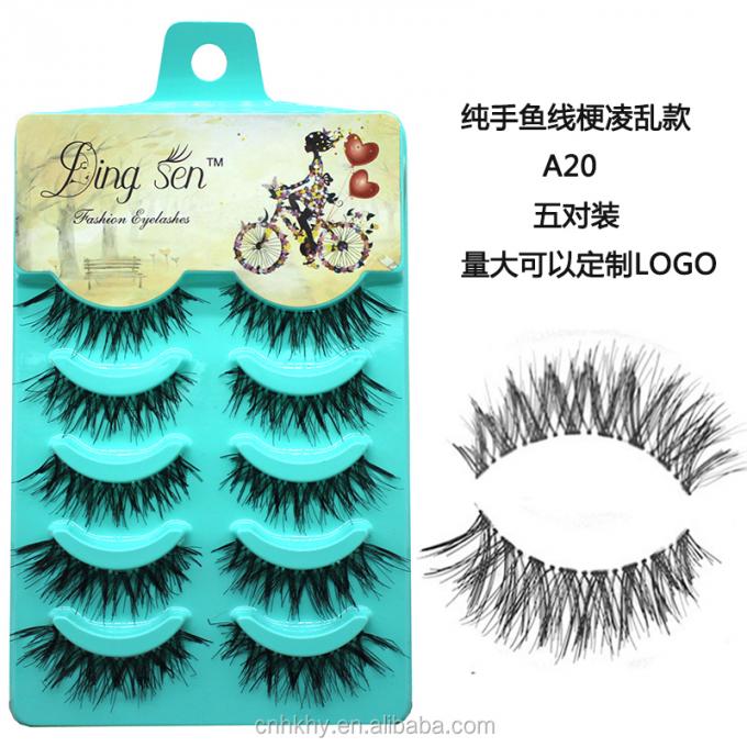 คิ้วเทียมชนิดอื่นๆ คิ้วเทียมขยายชุด A20 สีดําธรรมชาติทําด้วยมือ 1