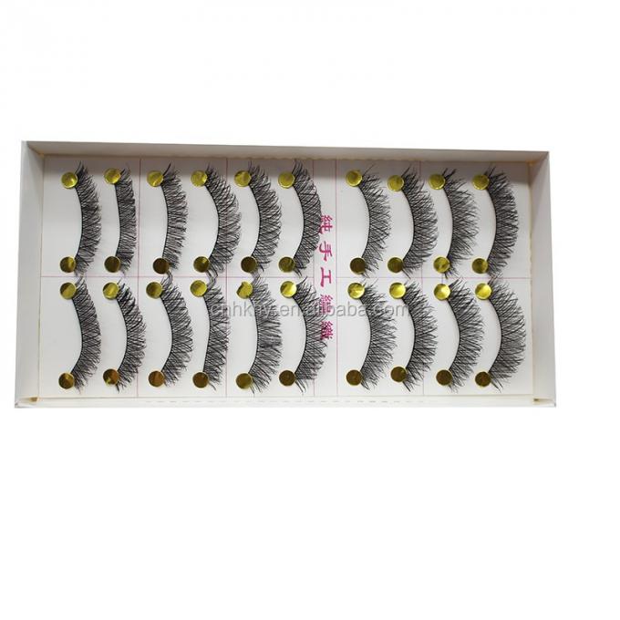 ไต้หวัน สายใย คิ้วเทียม กลมสําหรับตาใหญ่ M14 สีดําธรรมชาติ QBEKA 10 คู่ ผู้หญิง 2